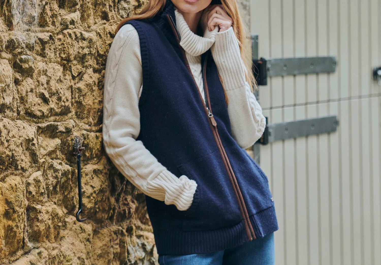 Dubarry Sheedy Bodywarmer Navy - Stickad Väst