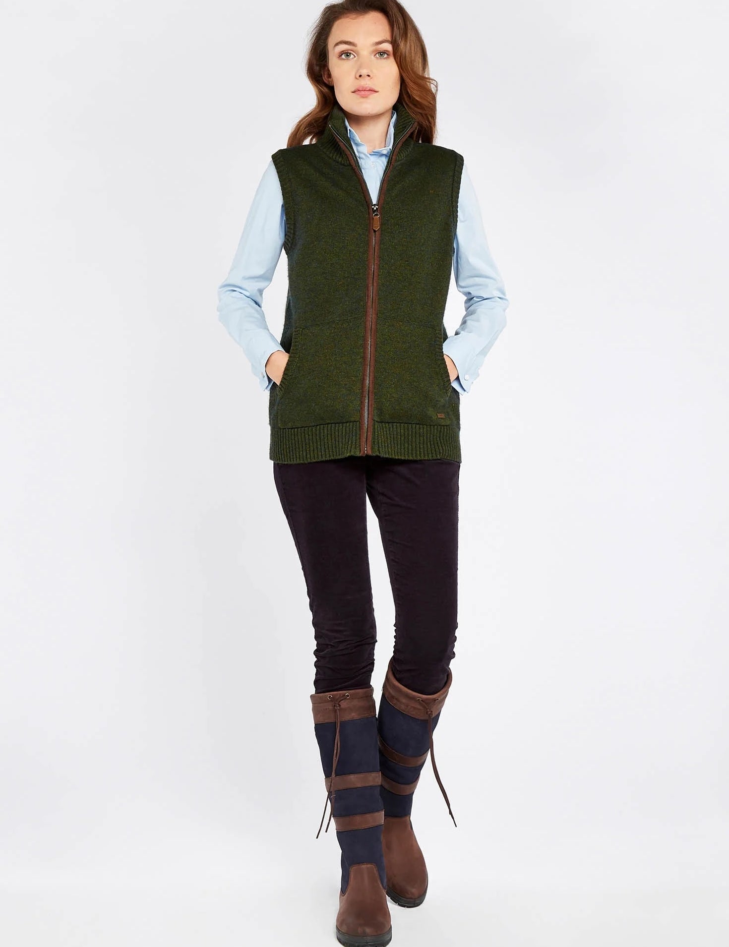 Dubarry Sheedy Bodywarmer Olive - Stickad Väst