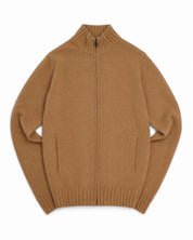 Full-zip - Beige Lammullströja Grinda