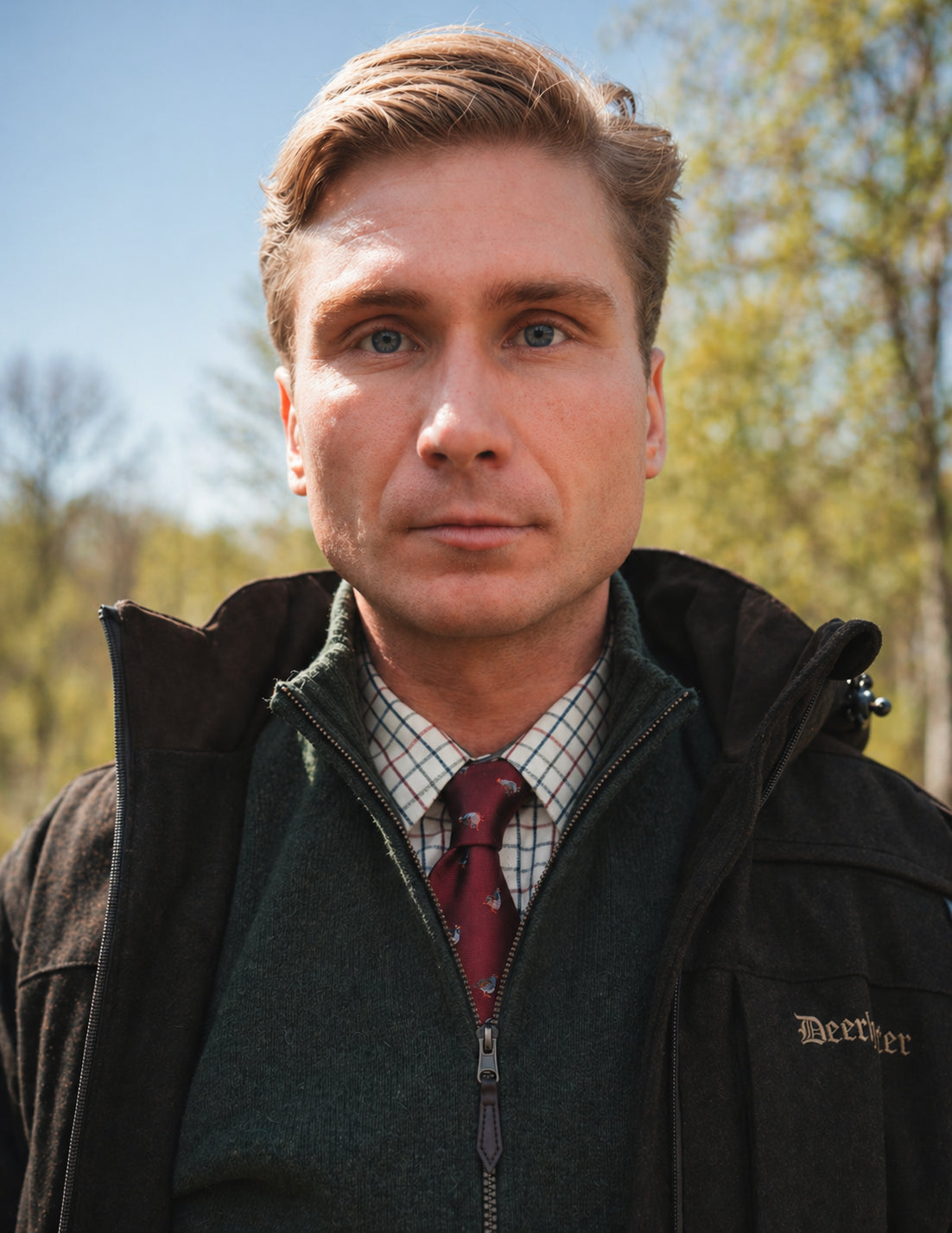 Full-zip - Grön Lammullströja Grinda