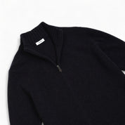 Full-zip - Navy Lammullströja Grinda