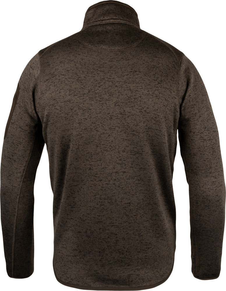 Half-Zip Microfleece - Brun Melange