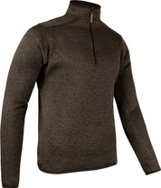 Half-Zip Microfleece - Brun Melange