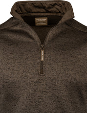 Half-Zip Microfleece - Brun Melange
