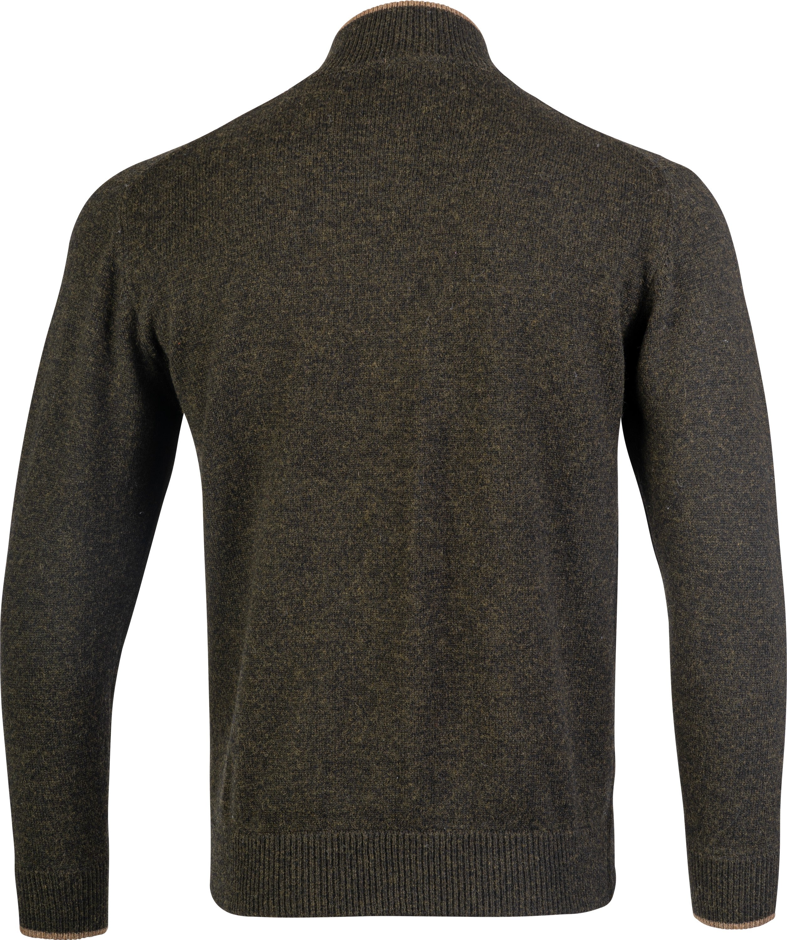 Half-Zip Tröja - Olivgrön Lammullströja