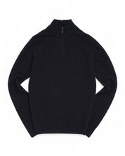 Half-zip - Navy Lammullströja Grinda