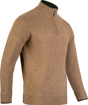 Lambswool Half-Zip Sweater - Beige