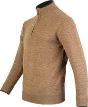 Lambswool Half-Zip Sweater - Beige