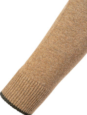 Lambswool Half-Zip Sweater - Beige