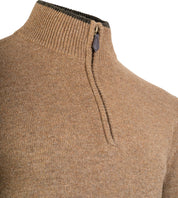 Lambswool Half-Zip Sweater - Beige