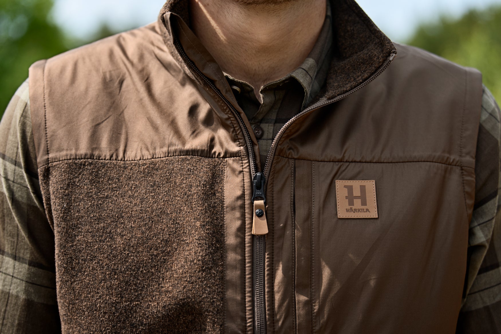 Kalix Fleeceväst - Willow Green/Shadow Brown