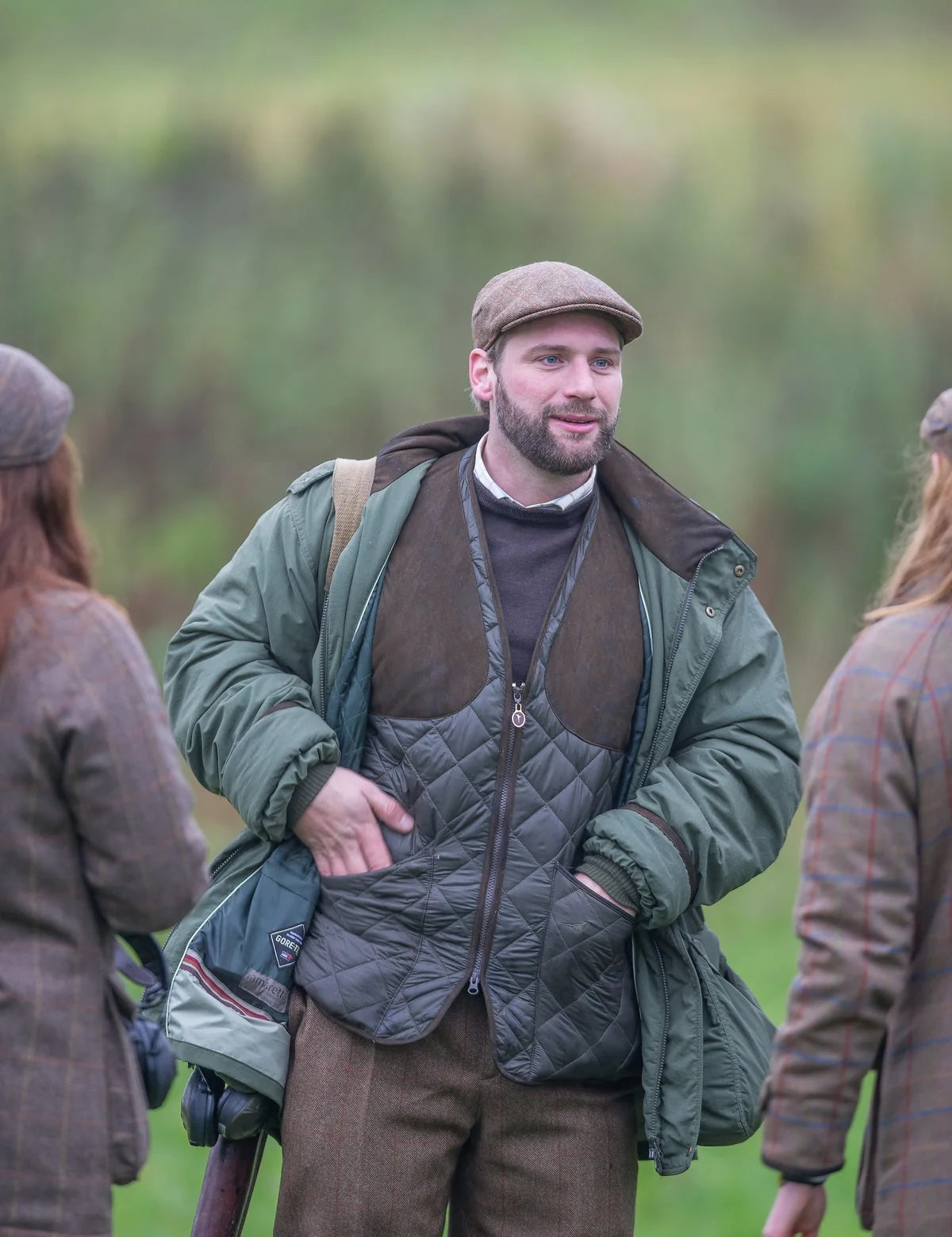 Laksen Ludlow Quilted Shooting Vest - Olive
