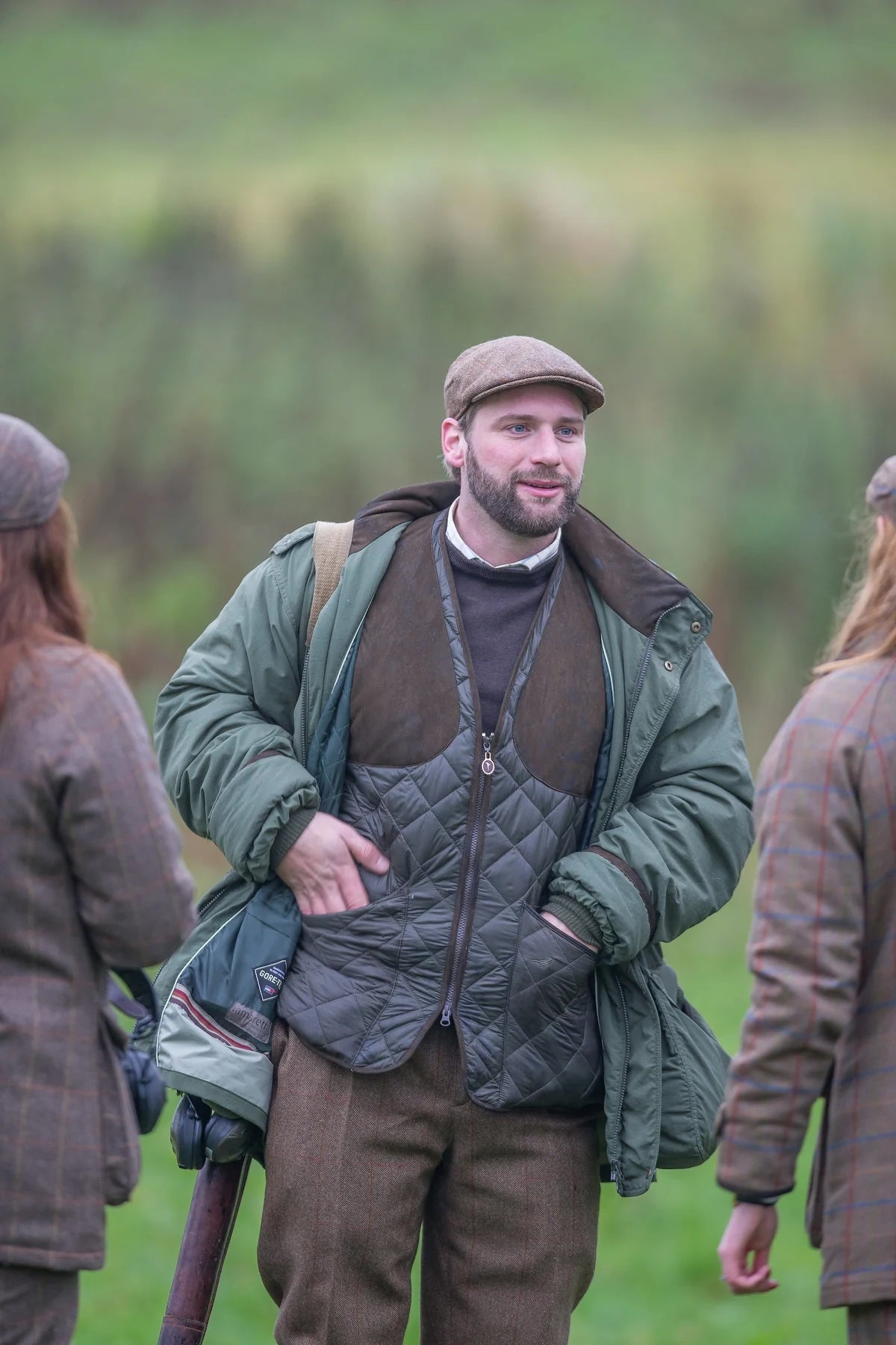 Laksen Ludlow Quilted Shooting Vest - Olive