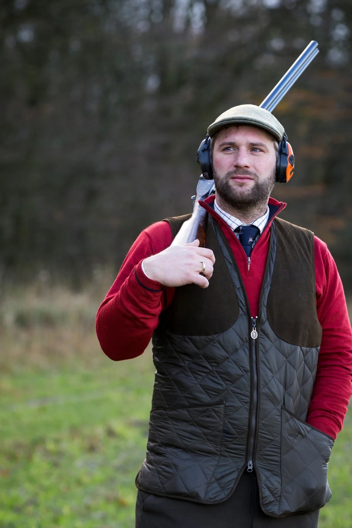Laksen Ludlow Quilted Shooting Vest - Olive