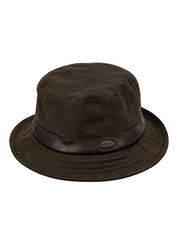 Dubarry Macreddin Wax Bucket Hat - Olive 