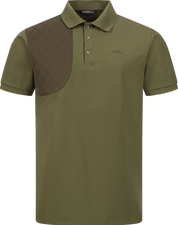Blaser Men's Polo Shirt Shooting Patch - Dark Olive/Brown