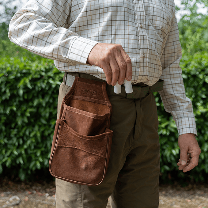 Nubuck Patronväska - Brunt Läder