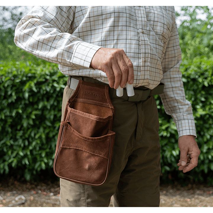 Nubuck Patronväska - Brunt Läder