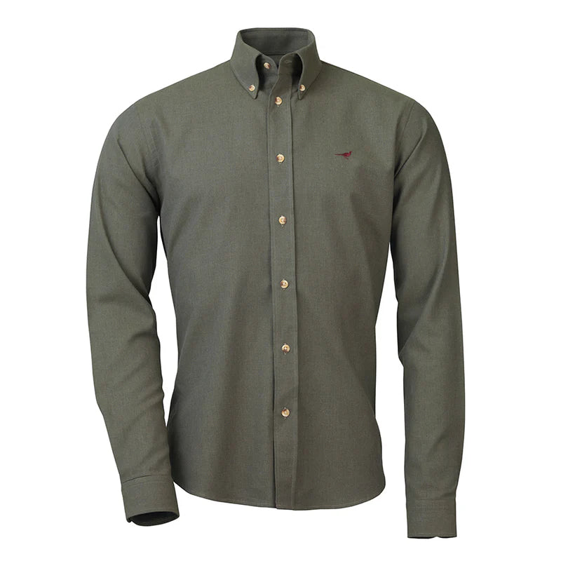 Laksen Oliver Brushed Cotton Shirt - Olive