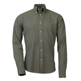 Oliver Brushed Cotton Shirt - Olive