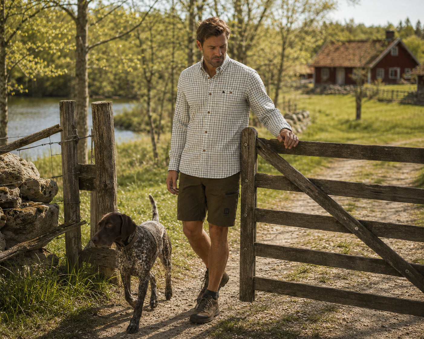 Oxford Jaktskjorta - Dark Sapphire Check