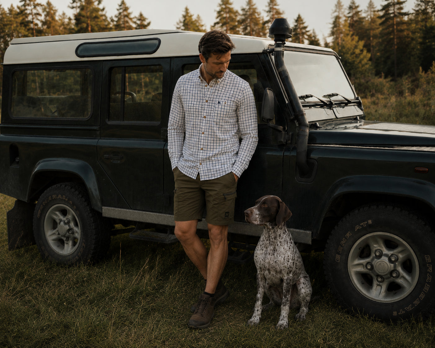 Oxford Jaktskjorta - Dark Sapphire Check