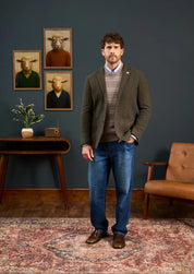 Richmond Knitted Blazer - Olive