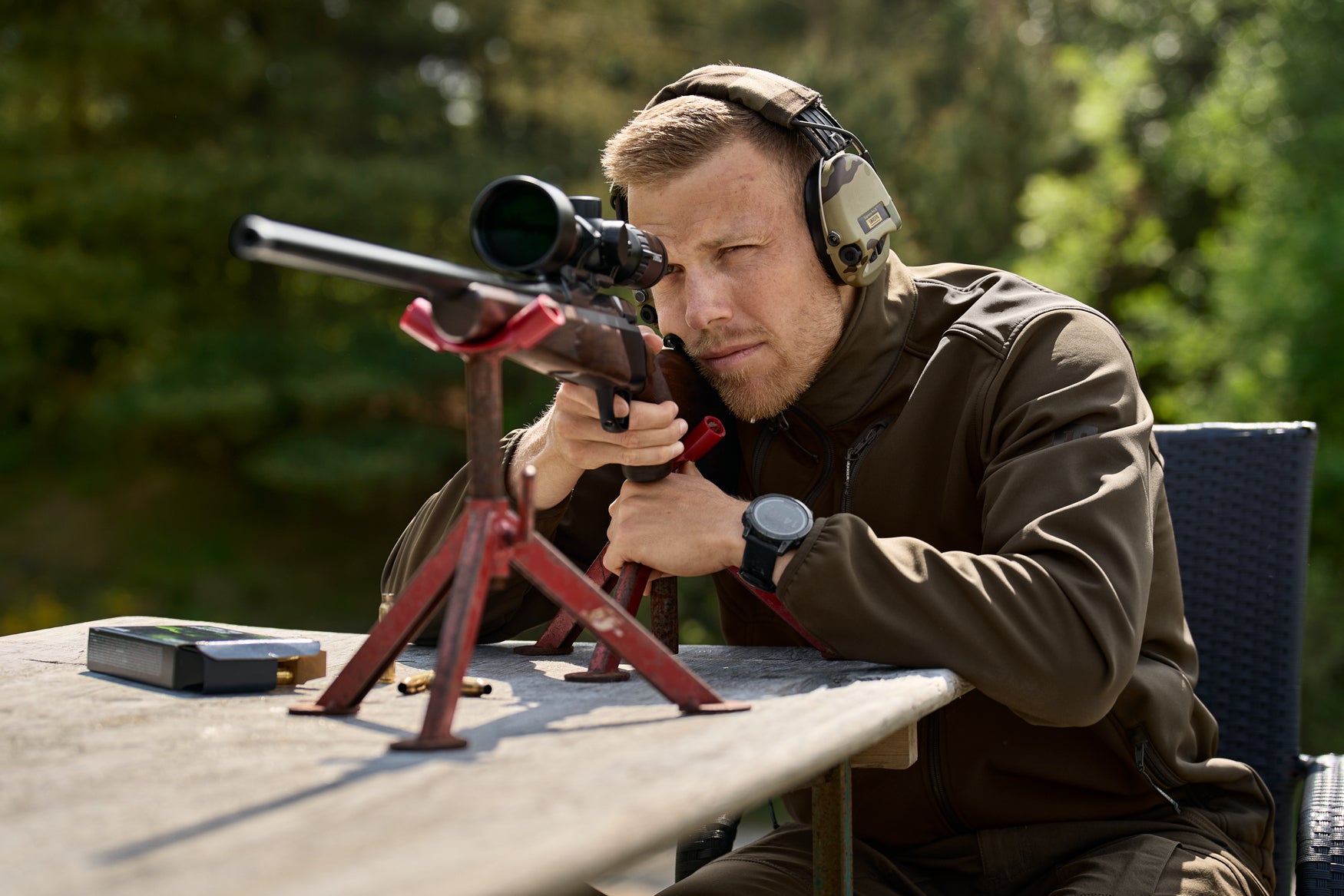 Scandinavian Fleecejacka - Willow Green/Shadow Brown