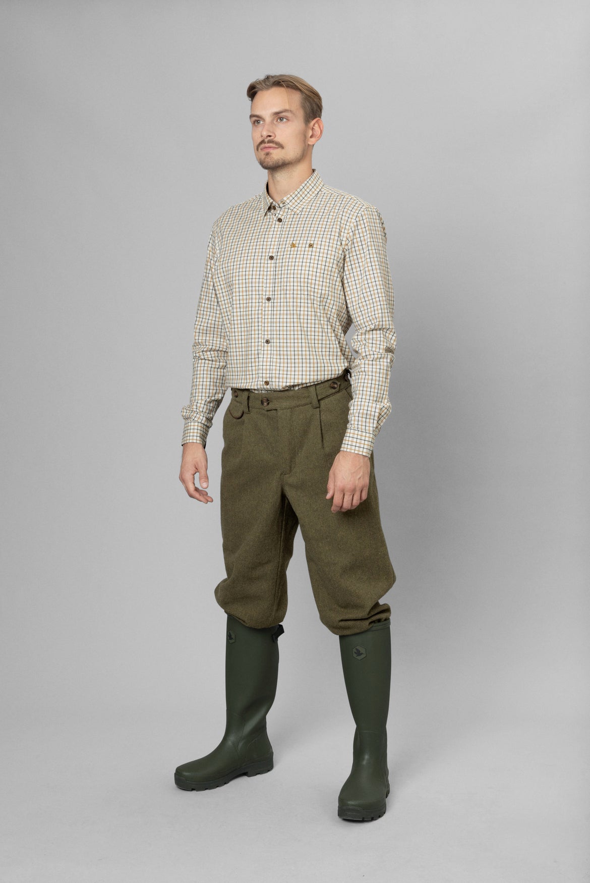 Seeland Oxford Jaktskjorta - Classic Blue & Brown Check