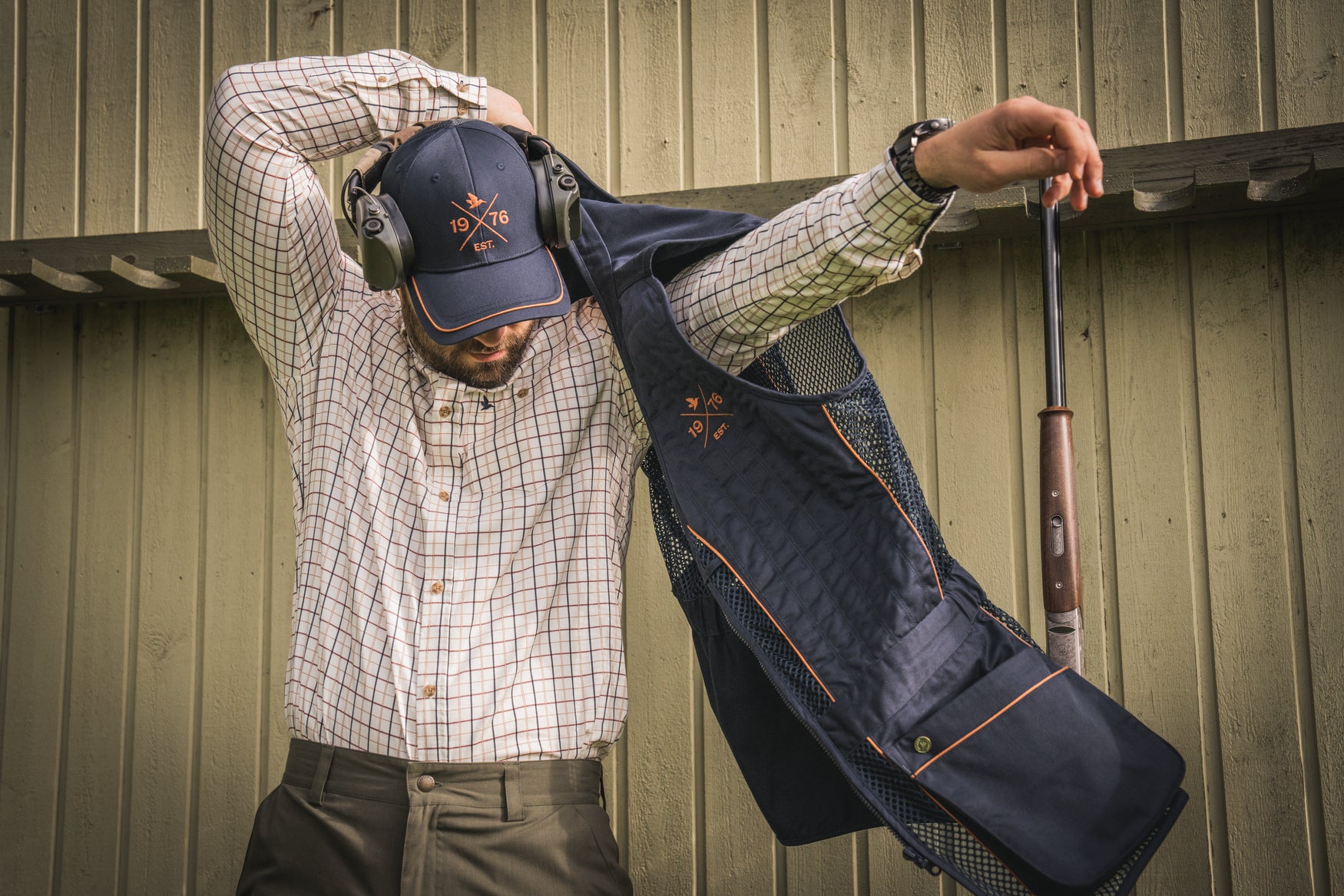 Seeland Oxford Jaktskjorta - Classic Blue & Merlot Check