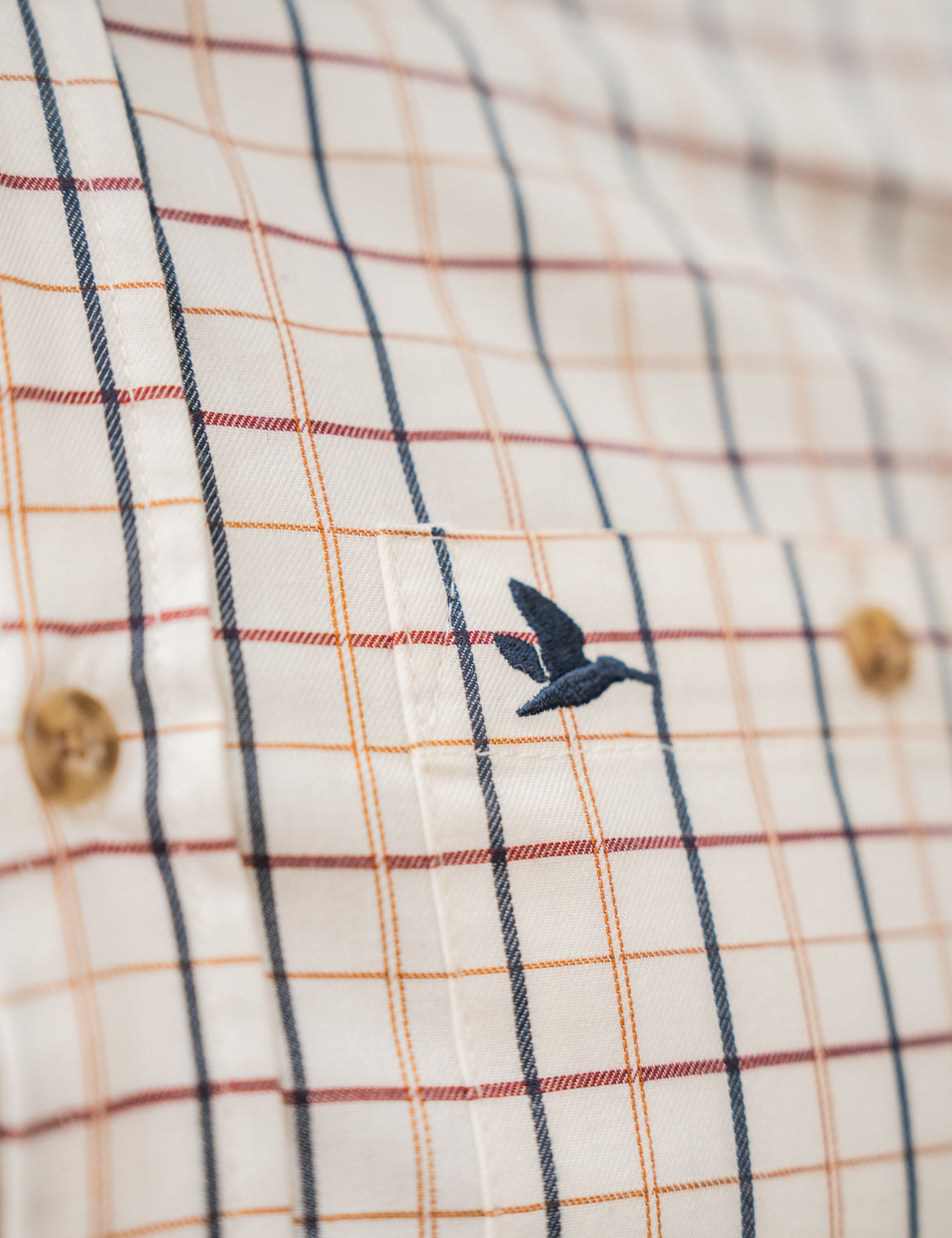 Seeland Oxford Jaktskjorta - Classic Blue & Merlot Check