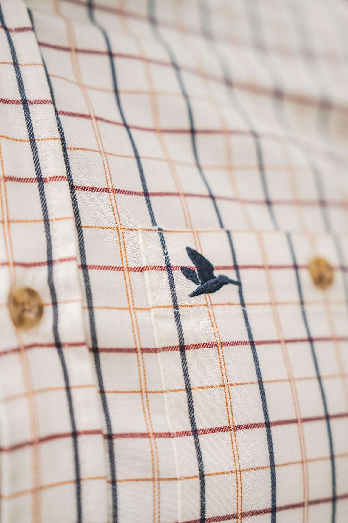 Seeland Oxford Jaktskjorta - Classic Blue & Merlot Check