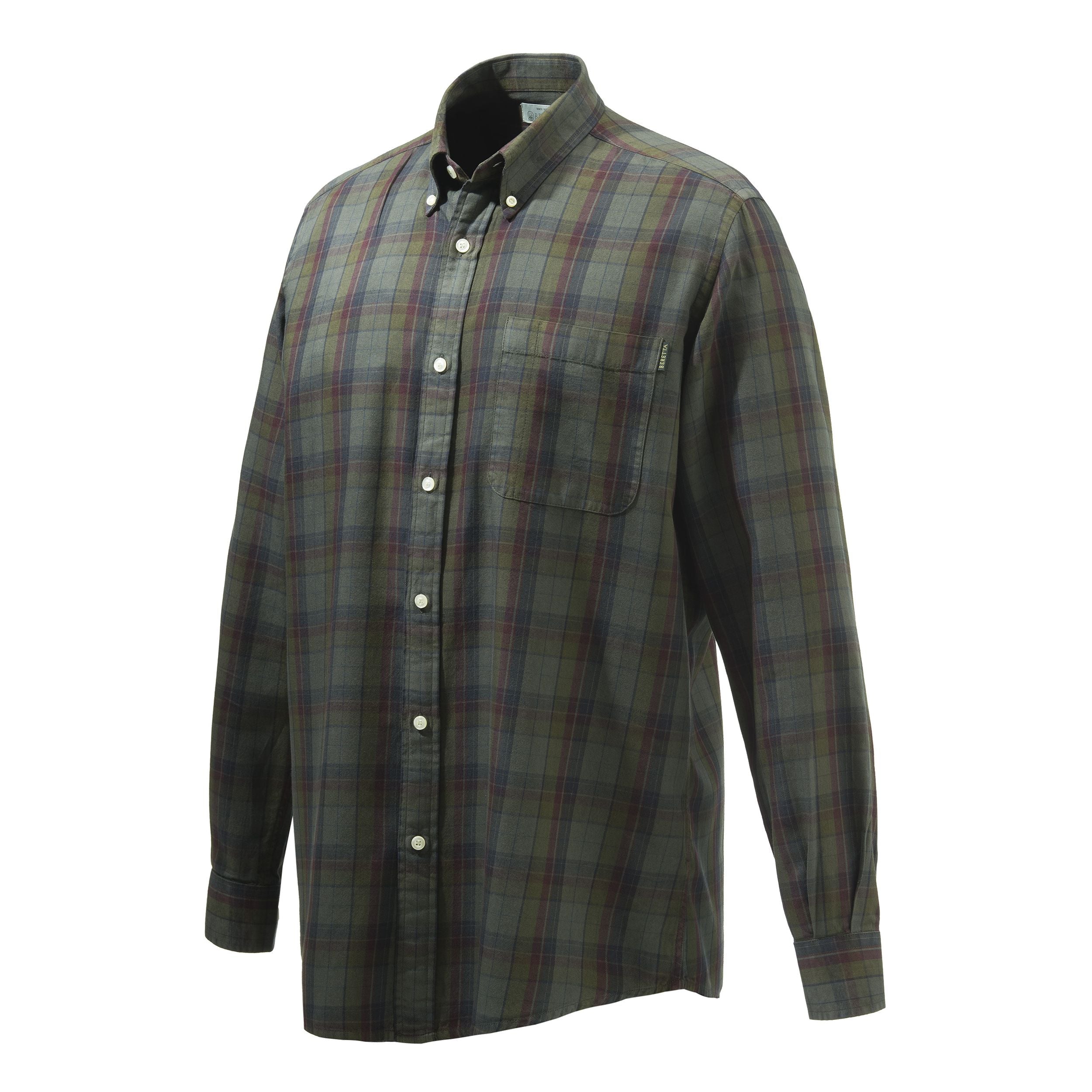 Wood Shirt - Green & Red Moss