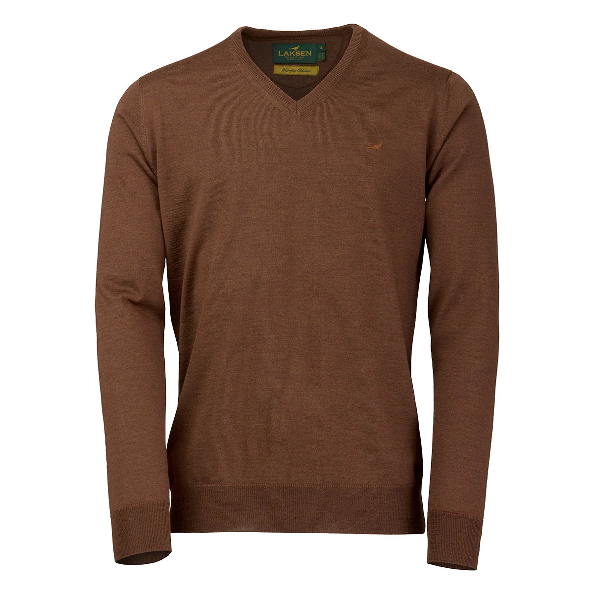 Sussex V-neck Merino Sweater - Rum