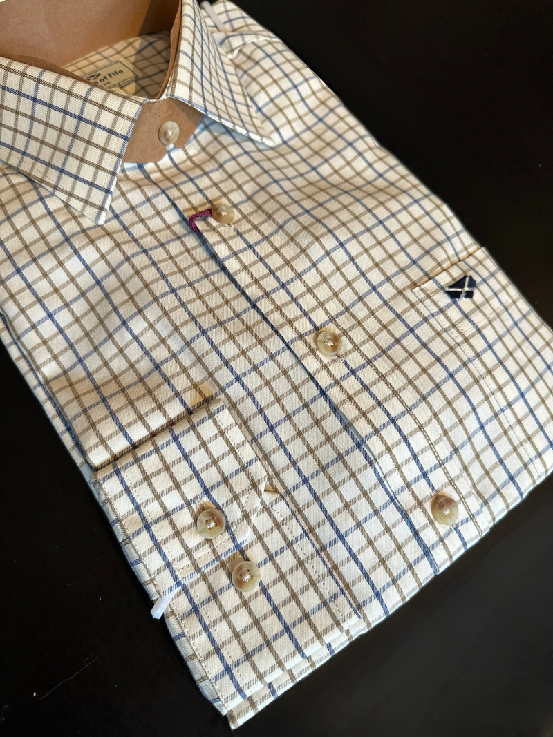 Inverness - Tattersallskjorta Navy/Olive