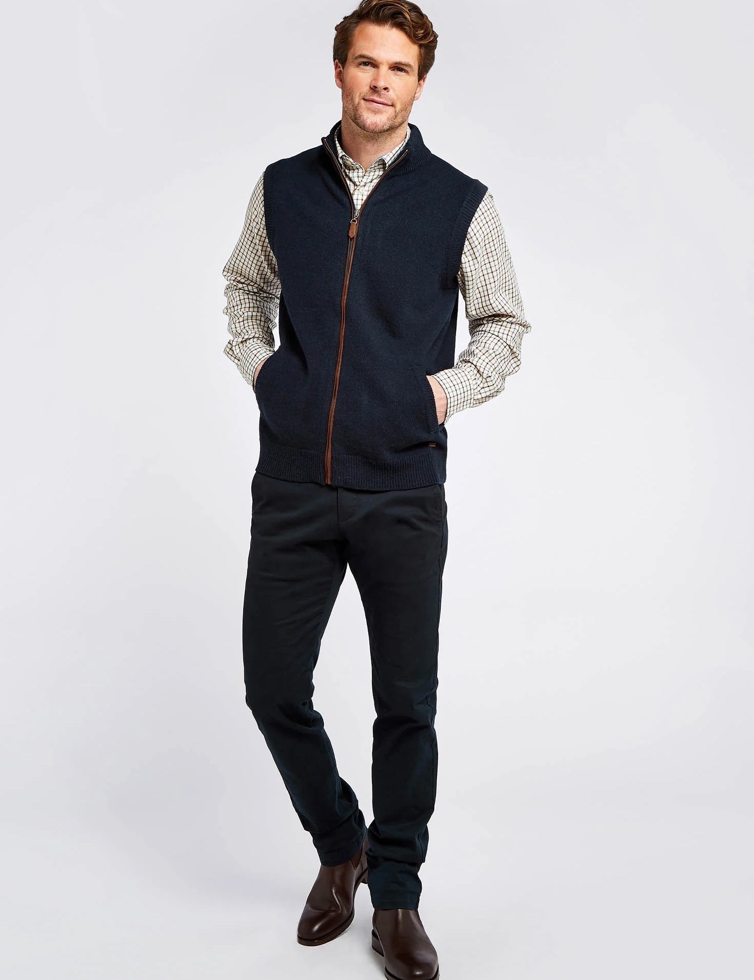 Upperwood Bodywarmer Olive - Stickad Väst