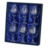 Kristallglas med Jaktmotiv - 6-pack