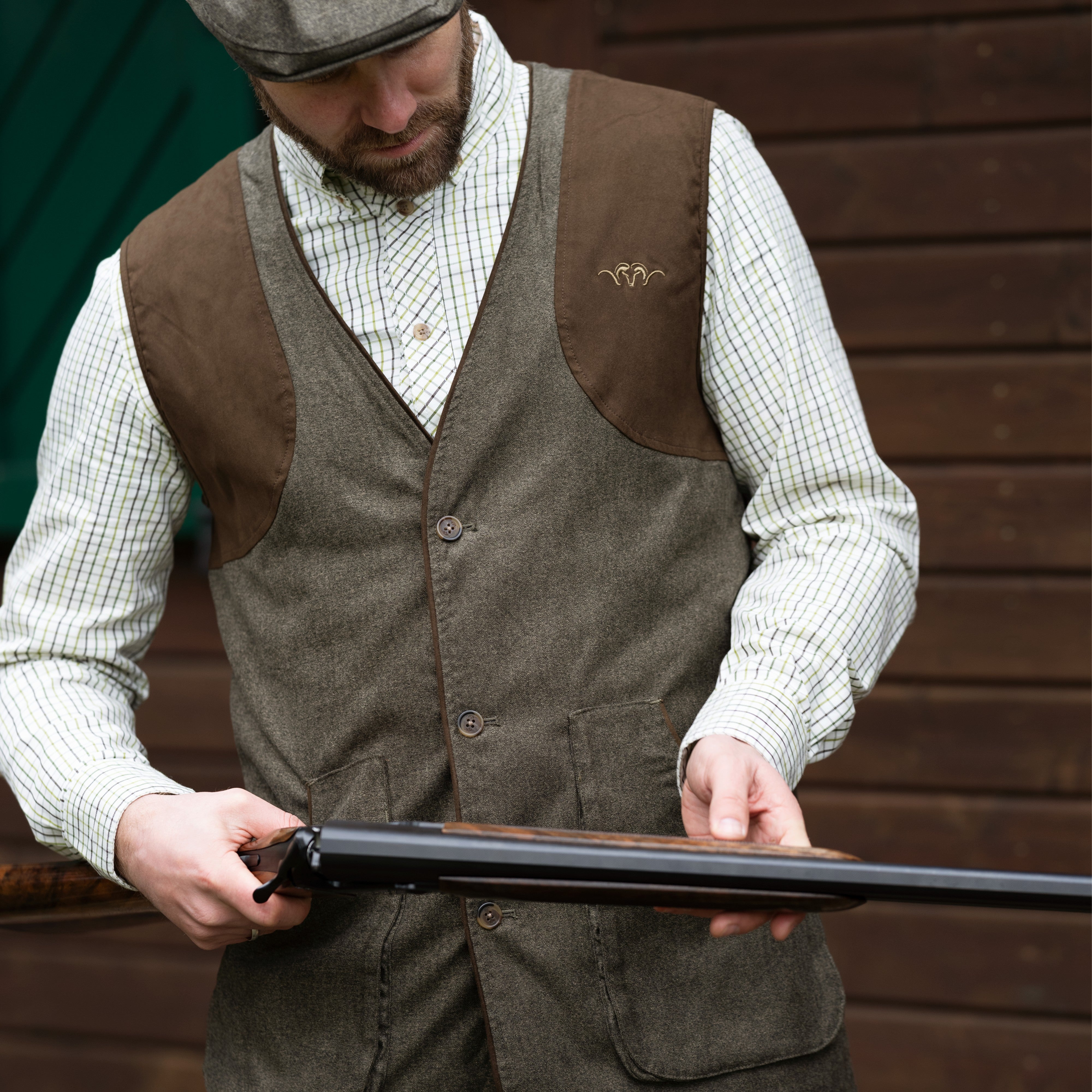 Vintage Wing Vest - Olive Melange