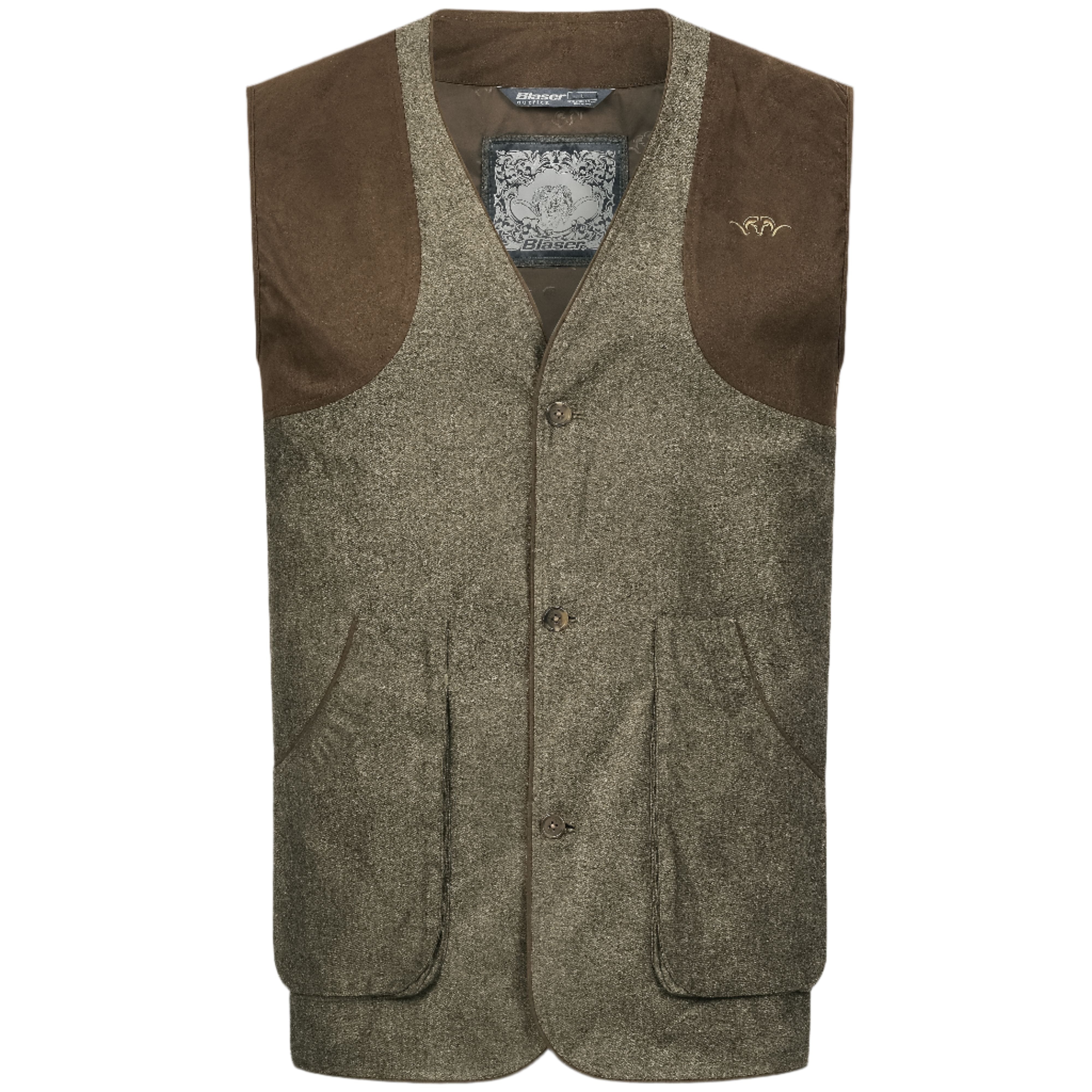 Vintage Wing Vest - Blaser - Olive Melange