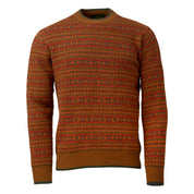 Laksen Voss Jacquard - Rundhalsad Lammullströja