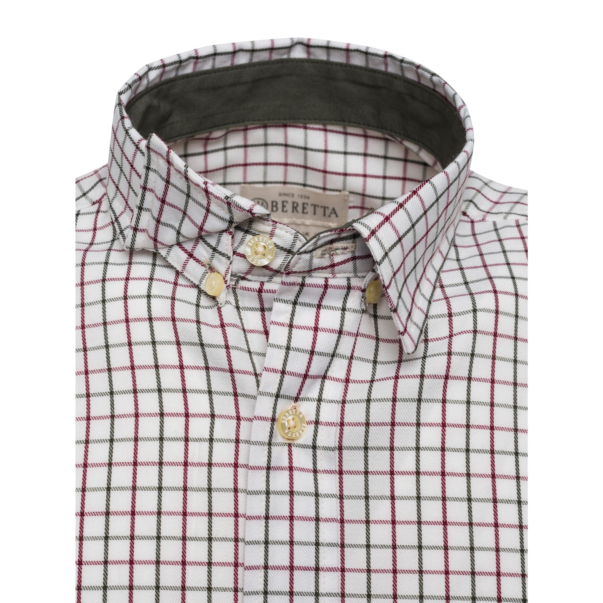 Charlow Shirt - White & Green Check
