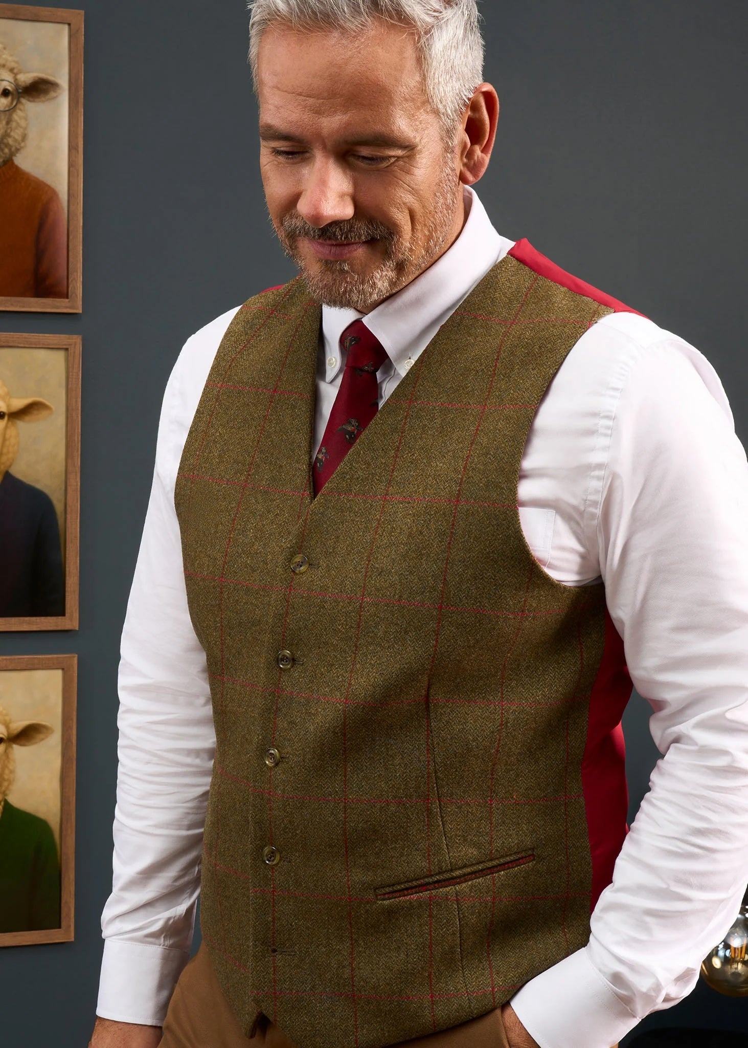 Combrook Väst - Sage Tweed