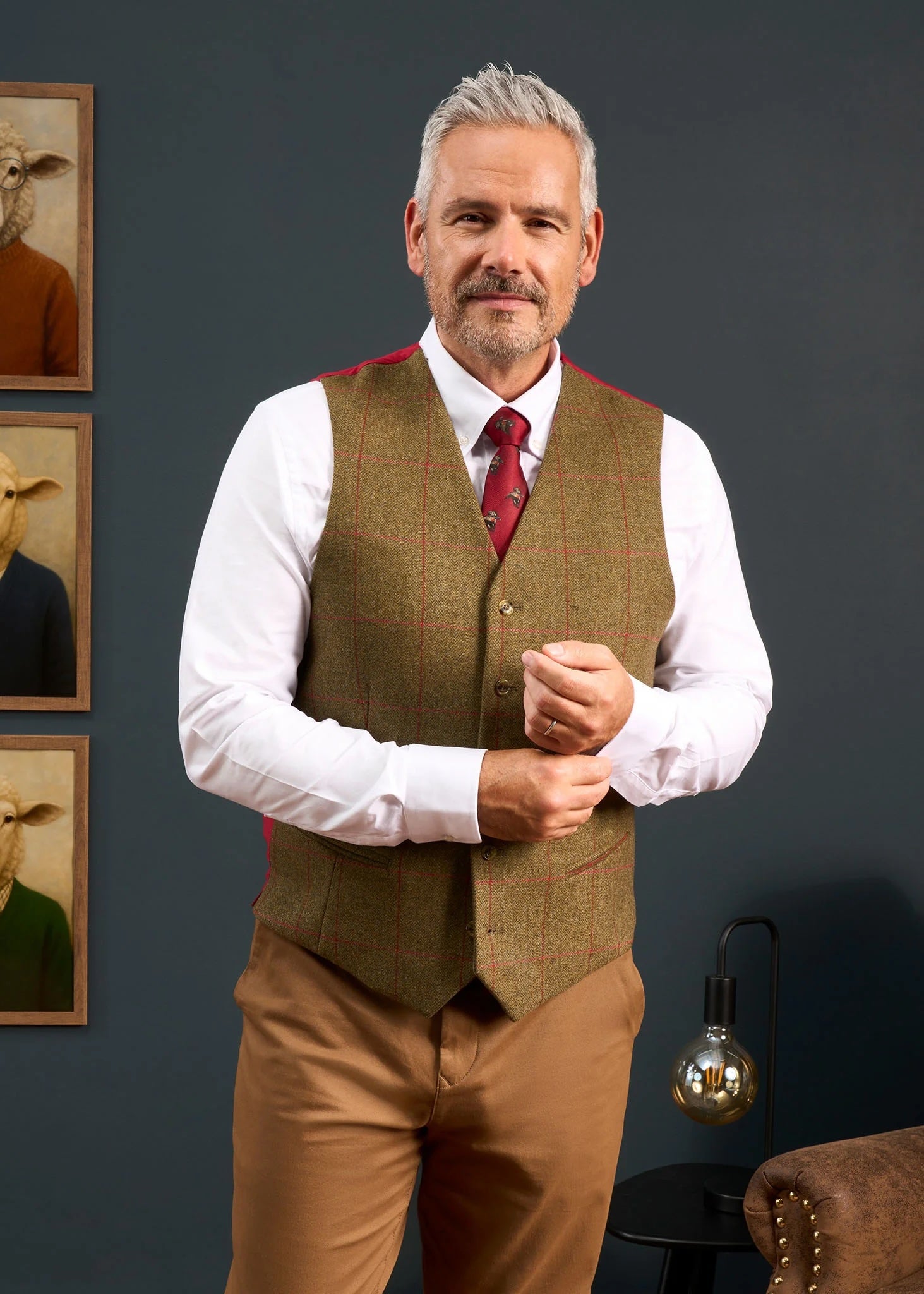 Combrook Väst - Sage Tweed