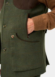 Alan Paine Combrook Jaktväst i Tweed - Mariner – detalj av bröstficka
