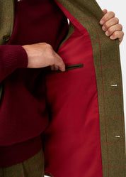 Alan Paine Combrook Shooting Gilet i Tweed - Sage – detalj