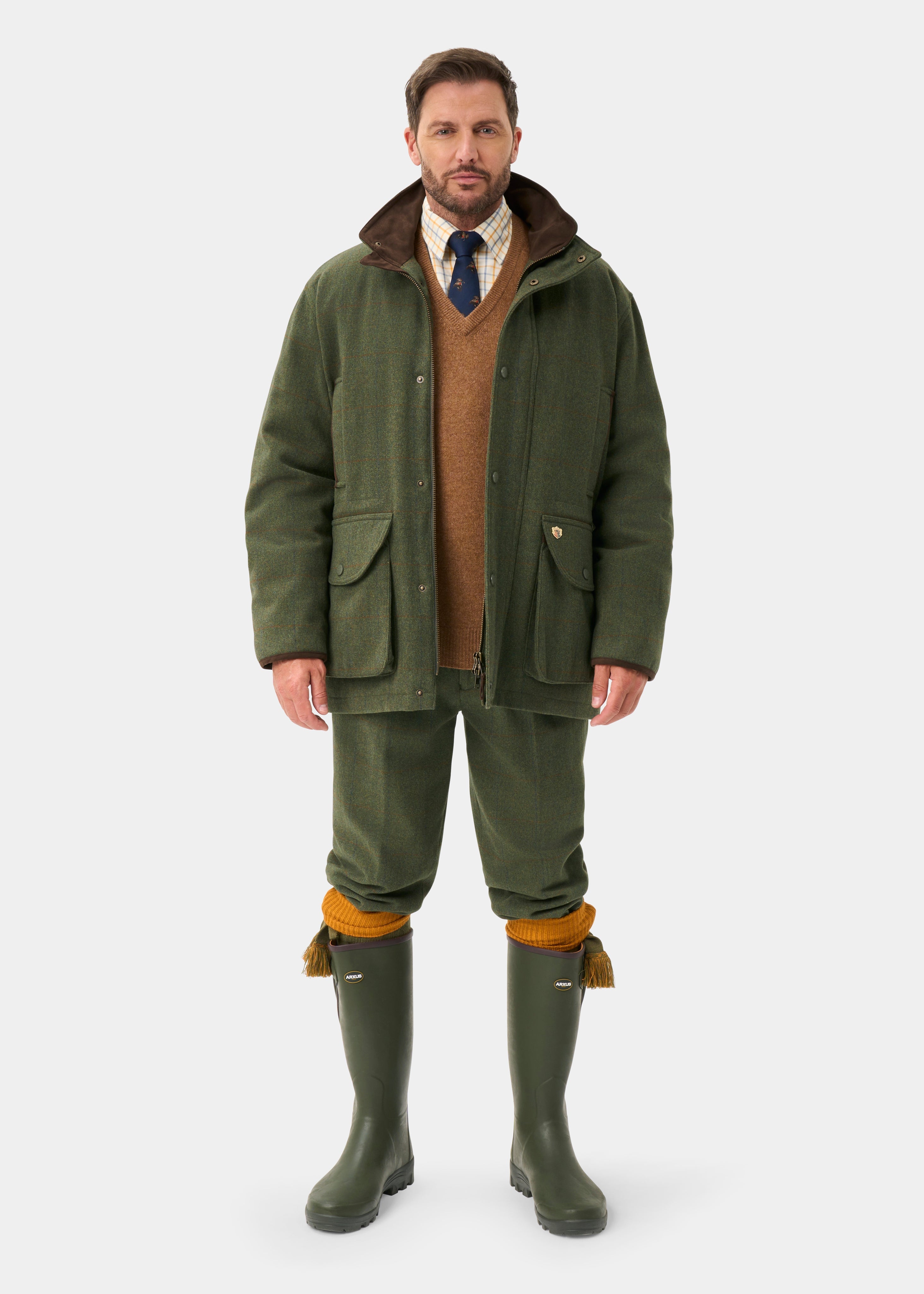 Alan Paine Combrook Field Coat Mariner - Tweedjacka Herr – på modell, helfigur