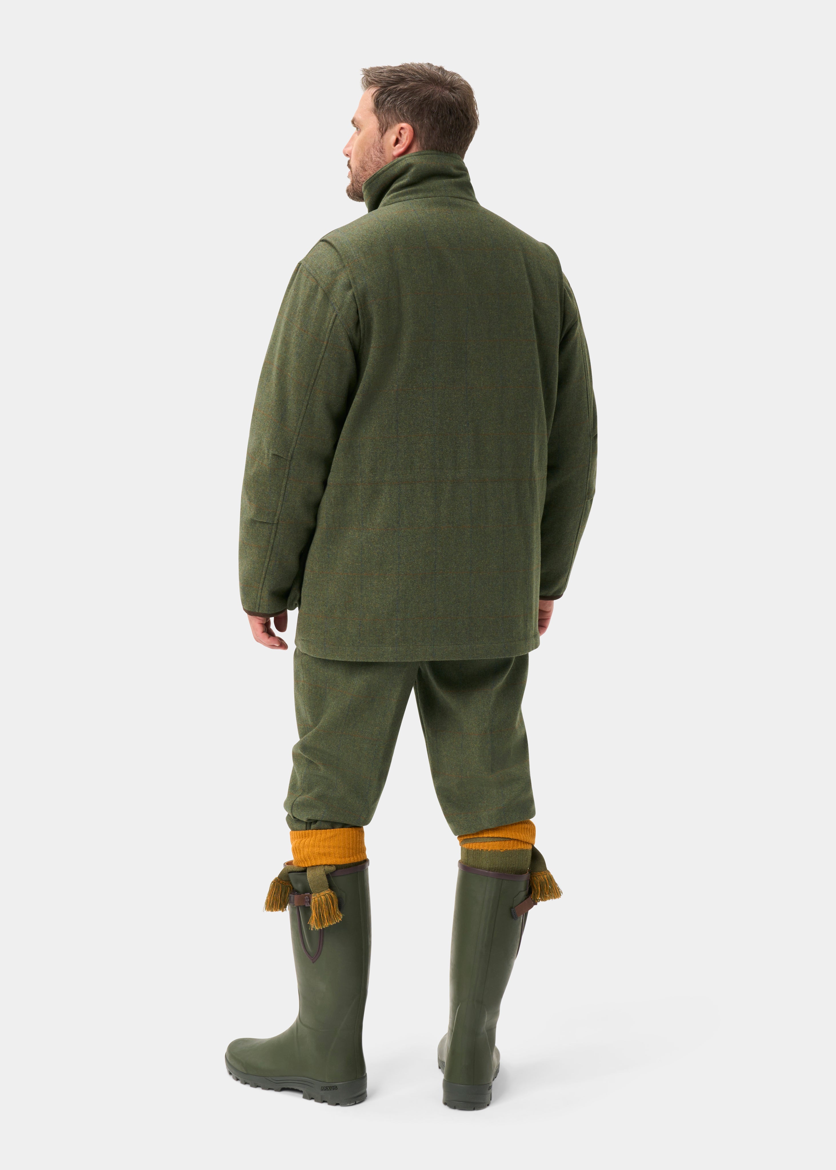 Alan Paine Combrook Field Coat Mariner - Tweedjacka Herr – på modell bakifrån