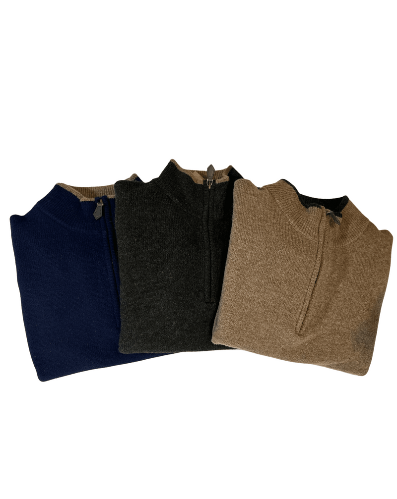 Lammullströja Half-Zip - Beige