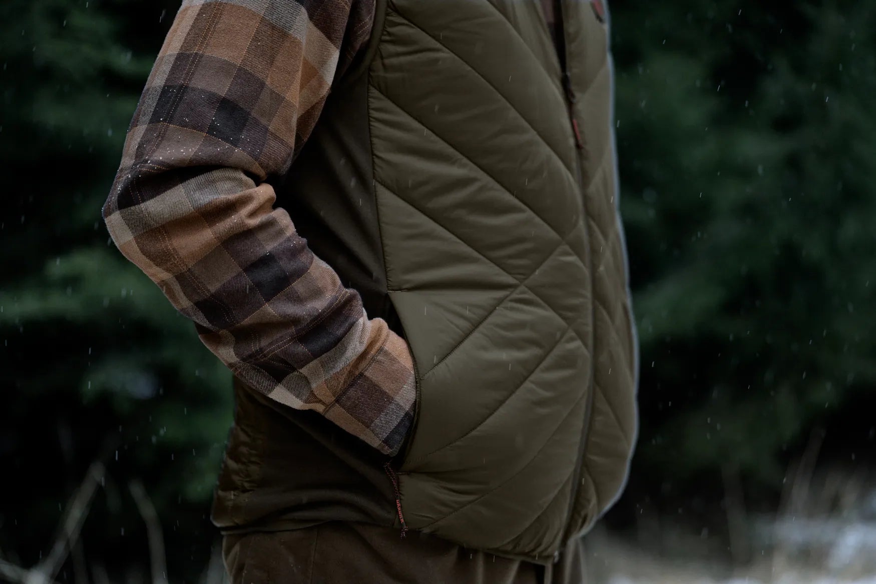 Härkila Heat Fodrad Väst - Willow Green/Shadow Brown