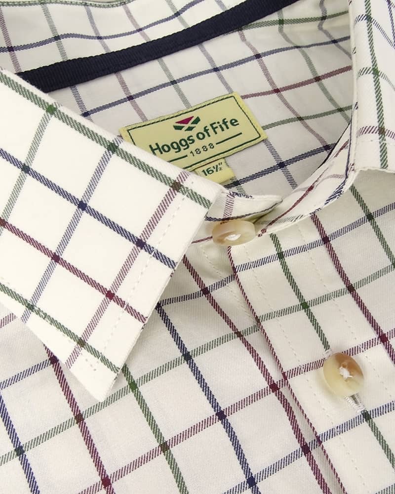 Balmoral Navy/Wine - Rutig Jaktskjorta